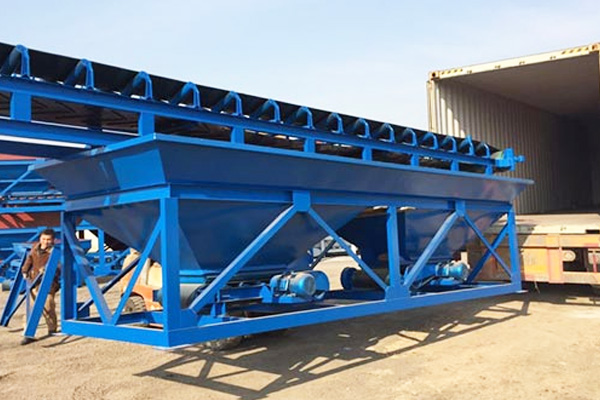 Concrete batching plant and belt conveyor were shipped to Sri Lanka